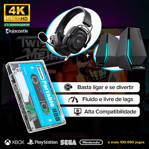 FitaPlay™ Super Console Portátil de 100.000 Jogos