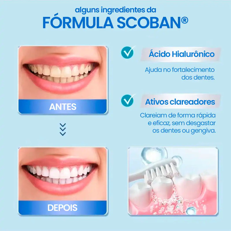 Creme Dental Clareador 3 em 1 - Scoban®